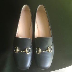 Gucci Black Leather Horsebit Loafer